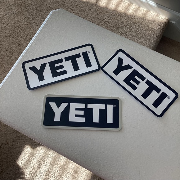 Yeti decal stickers | set of 3 | navy white gray| new | gift idea